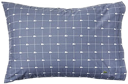  Lacoste 4-Piece Cotton Sheet Set, Slice, Vintage Indigo, Queen