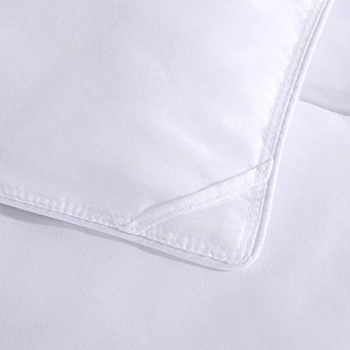 Down Alternative Comforter (King-Calking, 106x90) 60-Ounces Of Fill, Solid Baffle Box Pattern, Soft And Fluffy Hotel Style Duvet Insert With Corner Ties, White