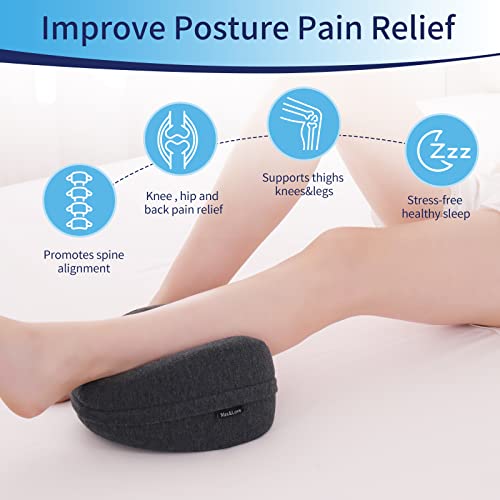  Knee Pillow For Side Sleepers Standard Orthopedic Wedge Leg Pillow For Sleeping And Hip Lower Back Pain Contour Memory Foam Cushion For Pregnancy Washable Cover