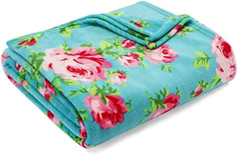  Betsey Johnson Home | Plush Collection | Throw - Ultra-Soft & Cozy Fleece, Lightweight & Luxuriously Warm, Perfect For Bed Or Couch, Pink 50 X 70