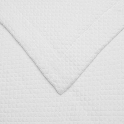  SUPERIOR Oversized Premium Bedspread Set, Diamond Solitaire Jacquard Design, Breathable Cotton, Soft, Breathable, All-Season, Matching Pillow Shams, Lightweight And Cozy Bedding, Queen, White