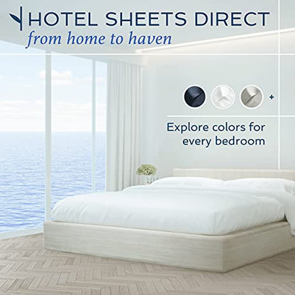  Hotel Sheets Direct Duvet Cover Bed Linen Set, 3 -Piece Set, White, King