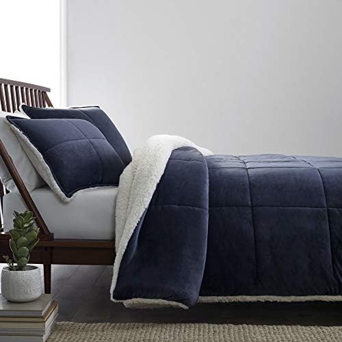  UGG 10265 Blissful Full-Queen Comforter Set Reversible Comforter And Pillow Shams Machine Washable Soft Cozy Bedding Queen Size Blanket Set For Bedroom Accents, Full/Queen, Snow