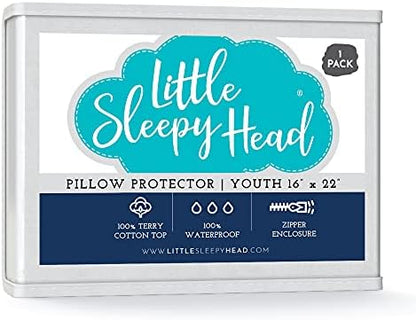  Waterproof, Zippered Queen Pillow Protectors, Set Of 2, Terry Cotton, 100% Hypoallergenic Pillow Covers - 2 Pack, (21x31).