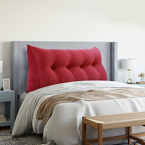  VERCART Wedge Headboard Pillows Bed Wedge Pillow Headboard Wedge Pillow Triangle Pillow Wedge Daybed Pillows Bolster Pillow Headboard With Removable Cover Corduroy Deep Blue Twin