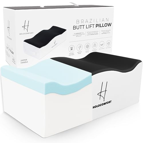  BBL Pillow After Surgery For Butt - Ultra Comfort, Max Support, Luxury Recovery Pillow - Soft Memory Foam Booty Sitting Pillow For Driving