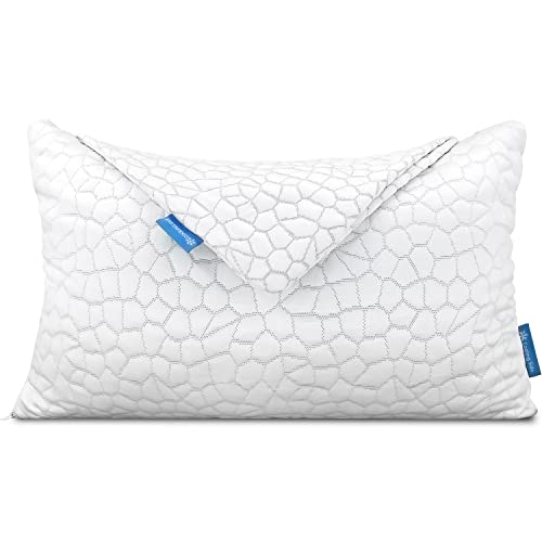  Cooling Fiber Pillow Cover Queen Size 1 Pack, Luxury Bamboo Pillow Cover For Hotel Pillows Memory Foam Pillows Down Pillow With Smooth Zipper, Cool Pillow Case For Hot Sleepers-Machine Washable Cover
