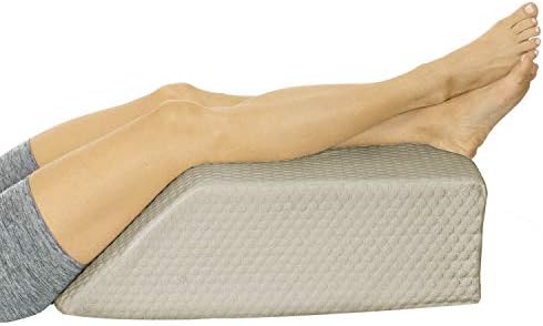  Xtra-Comfort Leg Elevation Pillow For Sleeping, Swelling, Post Surgery - Memory Foam Bed Wedge Pillow- Support Cushion For Pregnancy, Leg, Foot Rest