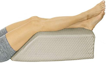  Xtra-Comfort Leg Elevation Pillow For Sleeping, Swelling, Post Surgery - Memory Foam Bed Wedge Pillow- Support Cushion For Pregnancy, Leg, Foot Rest
