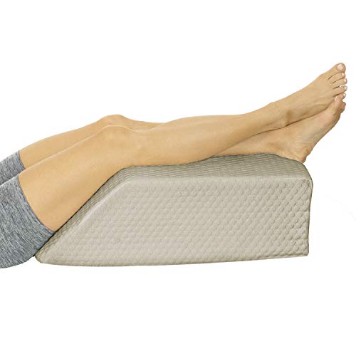  Xtra-Comfort Leg Elevation Pillow For Sleeping, Swelling, Post Surgery - Memory Foam Bed Wedge Pillow- Support Cushion For Pregnancy, Leg, Foot Rest