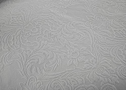  Gwen 3-Piece Floral Woven Jacquard Matelassé Bedding Cover - Solid Quilt Blanket Coverlet Set (Queen, Gray)