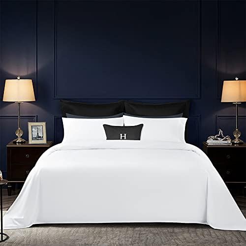  1200 Thread Count Cotton Bed Sheets, 100% Egyptian Cotton Sheet For Queen Size Bed, 4 Piece Luxury Hotel Queen Sheets Sateen Weave With 16" Elasticized Deep Pocket(White,Queen)