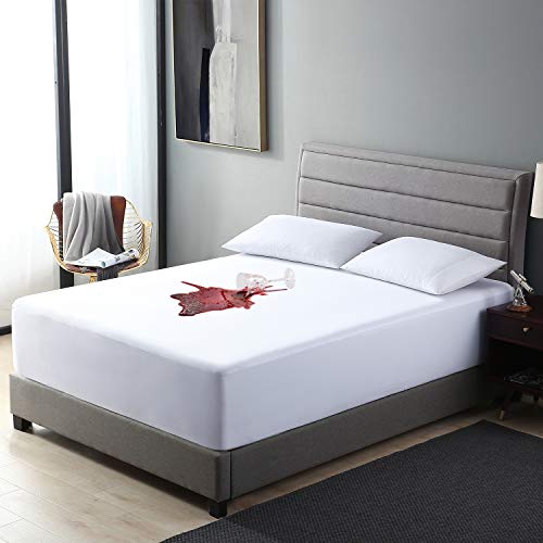  Premium Full Mattress Protector Waterproof,Breathable & Noiseless Mattress Cover,Fitted 10''-18'' Deep Pocket