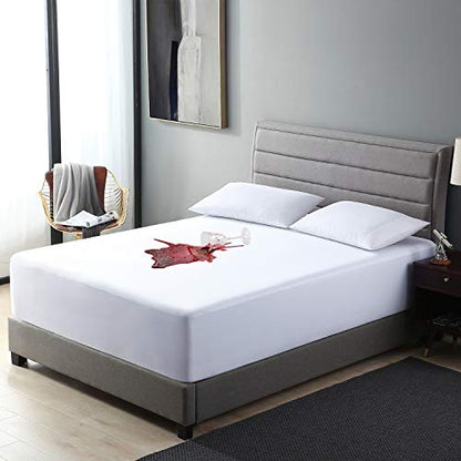  Premium Full Mattress Protector Waterproof,Breathable & Noiseless Mattress Cover,Fitted 10''-18'' Deep Pocket