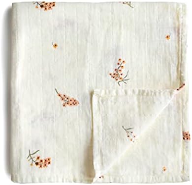  Mushie Muslin Baby Swaddle Blanket | 100% Organic Cotton (Sun)