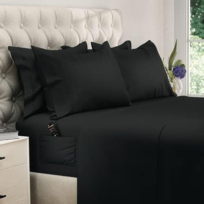  Deep Pocket Queen Sheets - 6 PCS Set - Up To 15 Inches - 2500 Supreme Collection - Superior Softness - Hotel Luxury Sheets & Pillowcases Set - Wrinkle And Fade Resistant (Queen, Gray)