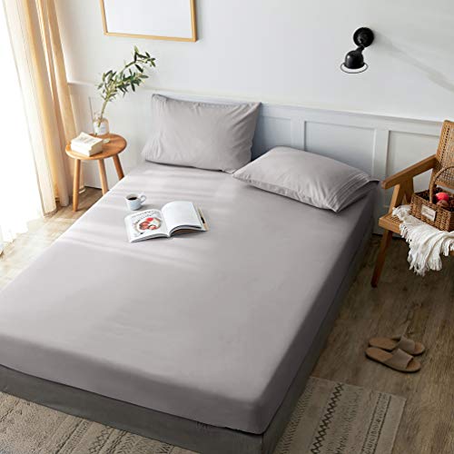  LBRO2M Bed Sheets Set Full Size 6 Piece 16 Inches Deep Pocket 1800 Thread Count 100% Microfiber Sheet,Bedding Super Soft Comfortable, Cool Warm,（Grey）
