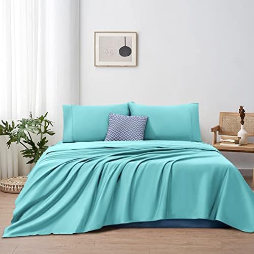  LIANLAM 1000 Thread Count Cotton King Size Sheets - 4 Piece, Luxury Egyptian 100% Cotton Bed Sheets Set, Smooth And Wrinkle, 16-Inch Deep Pocket(Dark Grey,King