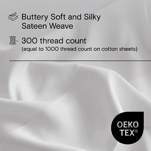  DOZ By SIJO 100% Organic Bamboo Duvet Cover Set, 1 Duvet Cover And 2 Pillowcases, Buttery Soft, Cooling, Eco Friendly, Silky Breathable, Oeko-TEX, High GSM Durable (Snow, King/Cal King)