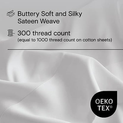  DOZ By SIJO 100% Organic Bamboo Duvet Cover Set, 1 Duvet Cover And 2 Pillowcases, Buttery Soft, Cooling, Eco Friendly, Silky Breathable, Oeko-TEX, High GSM Durable (Snow, King/Cal King)