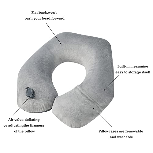  Commollis 4-in-1 Airplane Essentials-Travel Blanket And Pillow Set For Airplanes - Includes Blanket, Inflatable Pillow, Eye Mask, And Earplugs