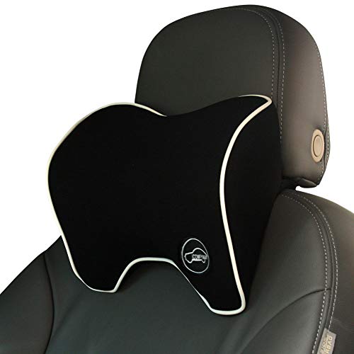  ICOMFYWAY Car Neck Support Pillow For Neck Pain Relief When Driving,Headrest Pillow For Car Seat With Soft Memory Foam – Black