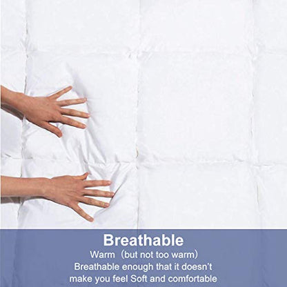  Comforter Queen Size White All Season Reversible Down Alternative Duvet Insert With Corner Tabs - Quality Winter Warm Soft Comforter (White,Queen,88"x88")