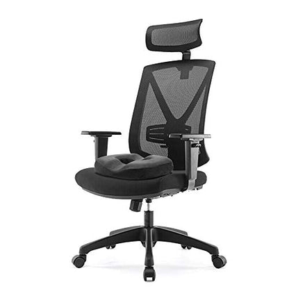  Emoobin Donut Pillow Hemorrhoid Tailbone Cushion - Orthopedic Pain Relief Pillow For Pregnancy, Coccyx, Bed Sores, Post Natal, Sciatica,18 Inches Black