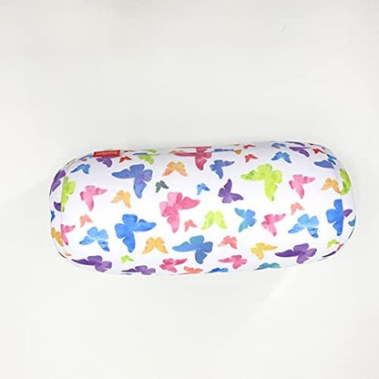  Bookishbunny Microbead Cylindrical Bolster Roll Pillow 14" X 6" (Daisy-Navy)