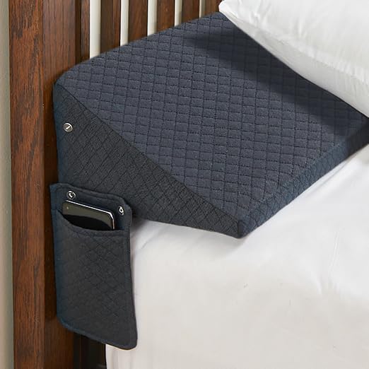  RUJIPO Queen Size (60"x10"x6") Bed Wedge Pillow For Headboard, Bed Gap Filler, Noodle Mattress Wedge Pillow Triangle Bloster For Sleeping To Fill The Gap (0-8") Between Headboard And Mattress, Grey