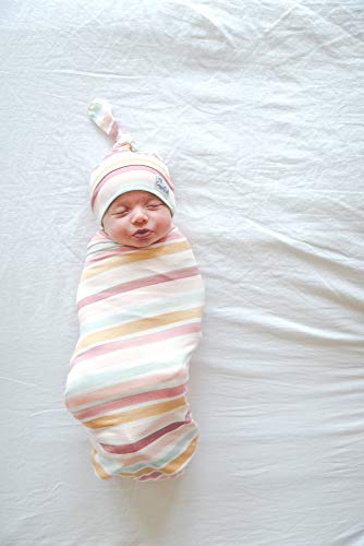  Large Premium Knit Baby Swaddle Receiving Blanket "Belle" By Copper Pearl