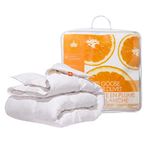  . - All Season White Goose Feather Duvet Comforter Twin Size - 233 TC Shell 100% Cotton - Oeko TEX Certified