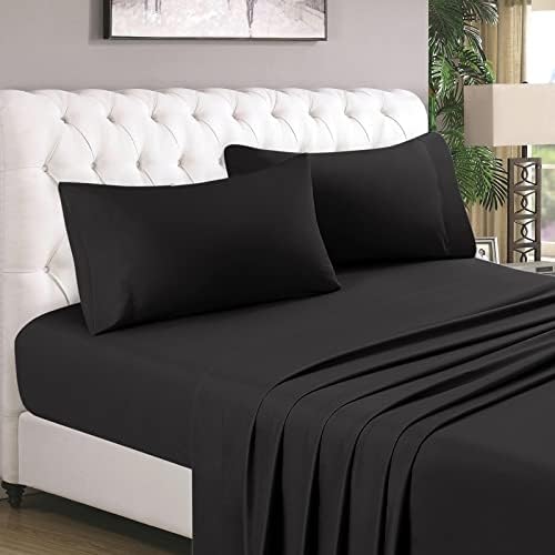  HOMEIDEAS 4 Piece Bed Sheets Set (Queen, Gold), 1800 Bedding Soft Brushed Microfiber Luxury Sheets, Deep Pockets, Easy Care, Wrinkle & Fade Free