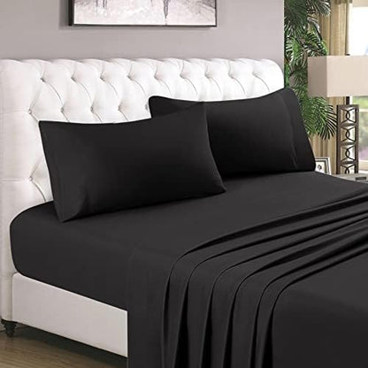  HOMEIDEAS 4 Piece Bed Sheets Set (Queen, Gold), 1800 Bedding Soft Brushed Microfiber Luxury Sheets, Deep Pockets, Easy Care, Wrinkle & Fade Free