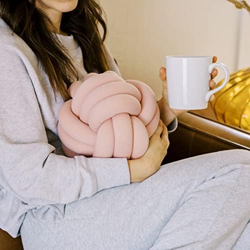  Bearaby Hand-Crafted Knot Pillow Ball - Relieve Stress With Oeko-TEX Certified Organic And Gently Weighted Material - Handcrafted From Natural Rubber Foam (Asteroid Grey, Large)