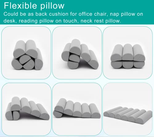  Lumbar Support Pillow For Office Chair,Computer/Desk Chair/Couch,Back Support Pillow Adjustable,Breathable Mesh Cover,Patented 6-fold Semicircular Back Cushion Hanging On Office Chair,Medium Soft