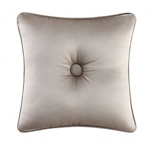  JQUEEN Astoria Button Square Pillow 18"W X 18"L