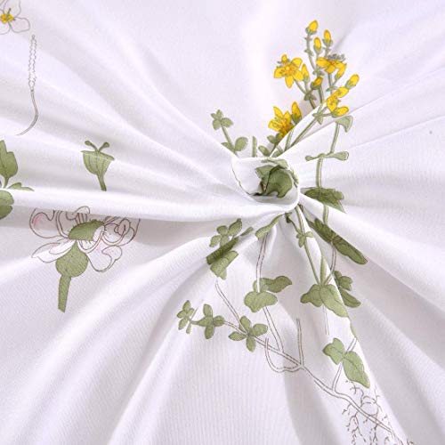  YMY Lightweight Microfiber Bedding Duvet Cover Set,Floral Printing Pattern