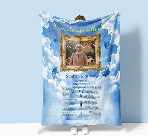  Personalized Memorial Blanket Collection, Custom Keepsake Throw, Sympathy Gift, Remembrance Gift, Memory Gifts (Design 1, 50" X 60" Medium Minky Fleece)…