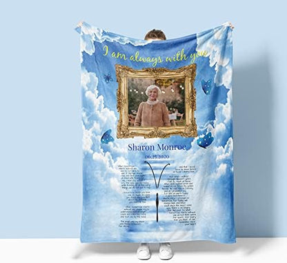  Personalized Memorial Blanket Collection, Custom Keepsake Throw, Sympathy Gift, Remembrance Gift, Memory Gifts (Design 1, 50" X 60" Medium Minky Fleece)…