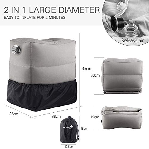  Inflatable Adjustable Three Layers Height Rest Pillow For Travel (E4)