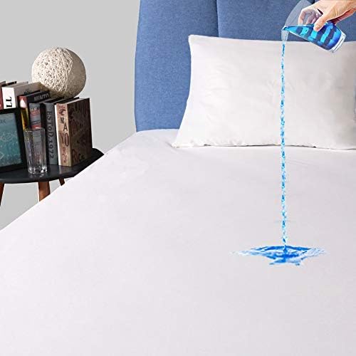  Safe And Sound Queen Size Waterproof TPU Coating Pillow Protector With Zipper, Cotton Breathable Quiet Pillow Encasement Superior Moisture Absorb Hotel Quality Pillow Cover (2 Pack)