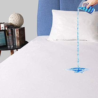  Safe And Sound Queen Size Waterproof TPU Coating Pillow Protector With Zipper, Cotton Breathable Quiet Pillow Encasement Superior Moisture Absorb Hotel Quality Pillow Cover (2 Pack)