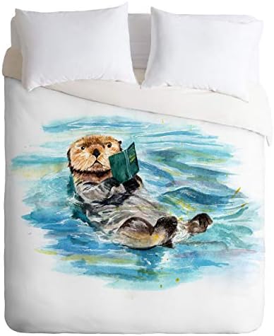  Society6 Anna Shell Winking Owl Comforter Set With Pillowcase(s), Twin, Brown