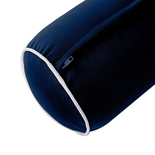  DBM IMPORTS *Cover ONLY*-Style 6 Outdoor Daybed Mattress Bolster Pillow Slipcovers Contrast Pipe Trim Twin Size - AD101