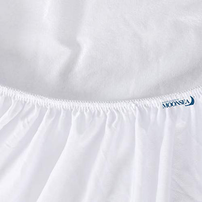  Twin Extra Long (XL) Mattress Protector, Waterproof Bamboo Terry Ultra Soft Noiseless Mattress Protector With Deep Pocket Fits Up To 14 Inch Mattress