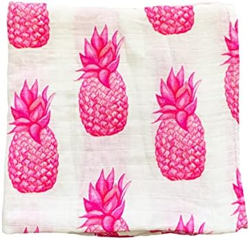  Florida Kid Co. Fish Baby Swaddle Blanket - 70% Bamboo/ 30% Cotton Muslin - Silky Soft, Breathable, Lightweight, Multipurpose, Nursery Shower Gift, Large - 47 In. X 47 In. Baby Essentials
