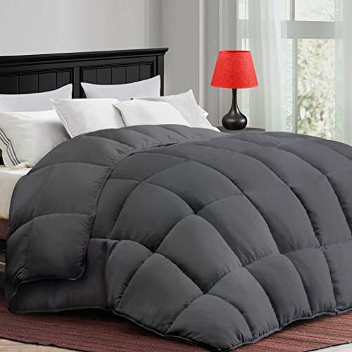  All Season Queen Comforter Cooling Down Alternative Quilted Duvet Insert With Corner Tabs,Winter Warm Hotel Comforter,Machine Washable-88 X 88 Inches,White