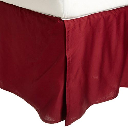 Superior 100% Brushed Microfiber Bed Skirt, Queen, Light Blue, Wrinkle Resistant, Pleated Corners