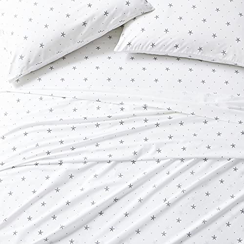  Nautica - Twin Sheets, Cotton Percale Bedding Set, Coastal Home Decor, Dorm Room Essentials (Star Spangled Coastal Blue, Twin)